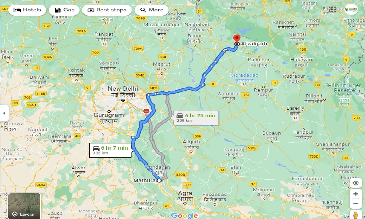mathura-to-afzalgarh-taxi