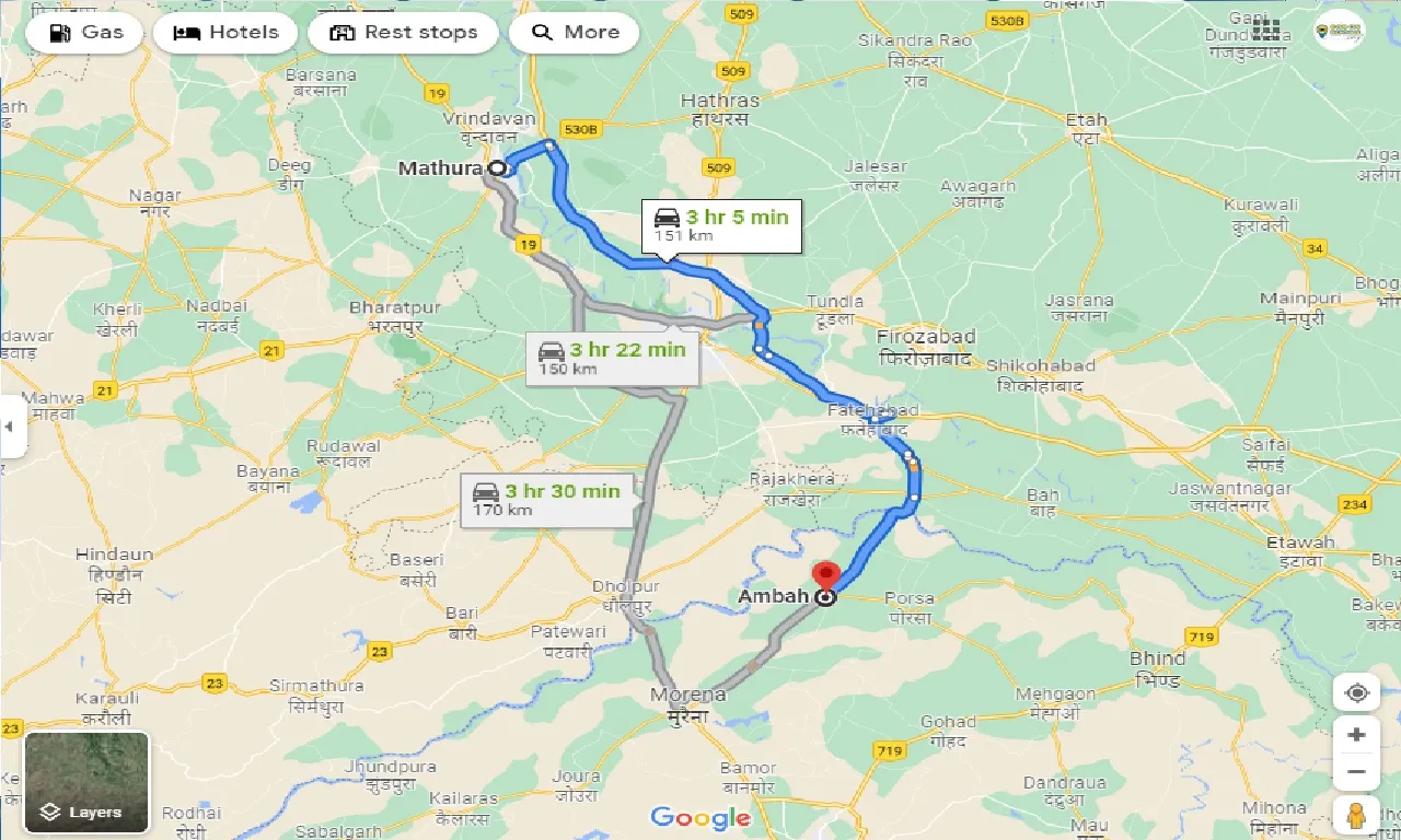 mathura-to-ambah-taxi
