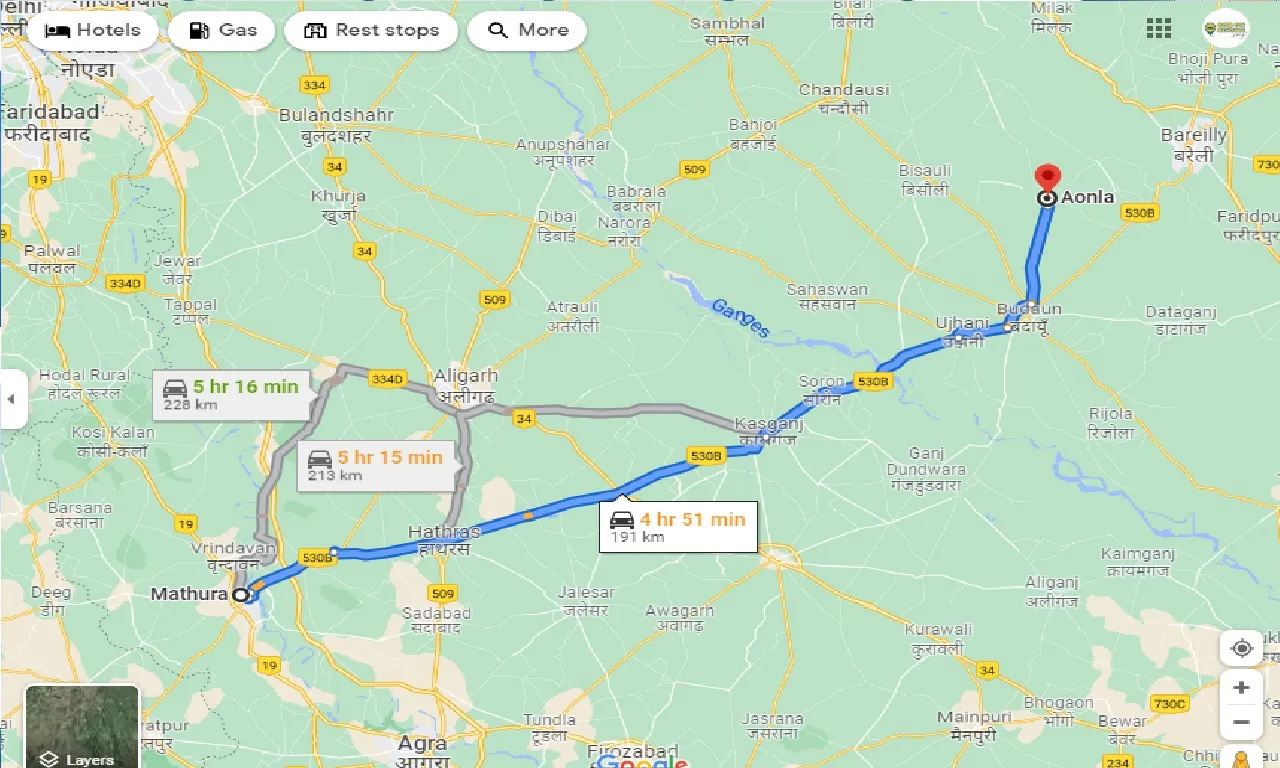 mathura-to-aonla-one-way