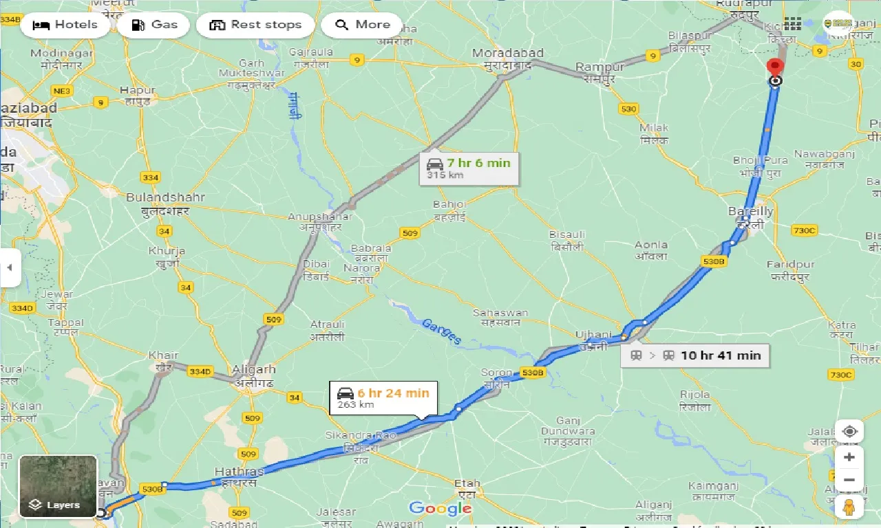 mathura-to-baheri-one-way