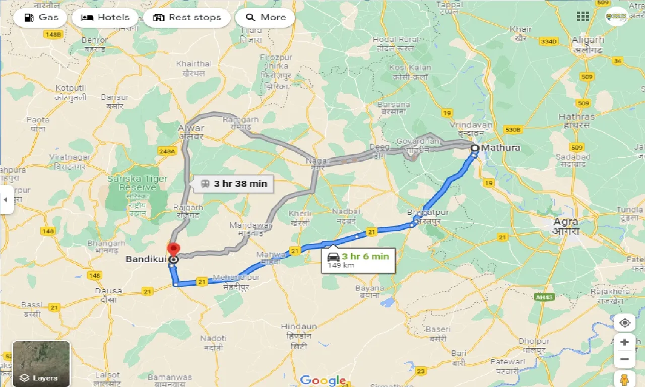 mathura-to-bandikui-taxi