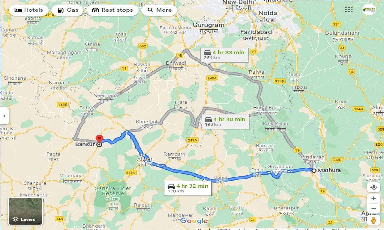 mathura-to-bansur-one-way