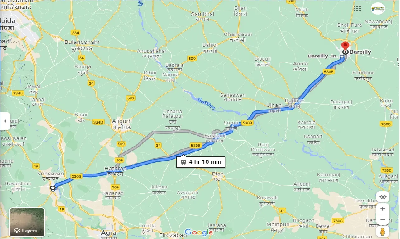 mathura-to-bareilly-one-way
