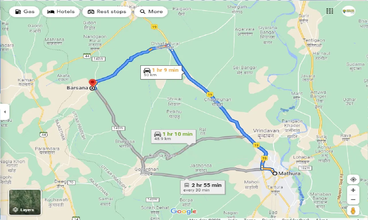 mathura-to-barsana-round-trip