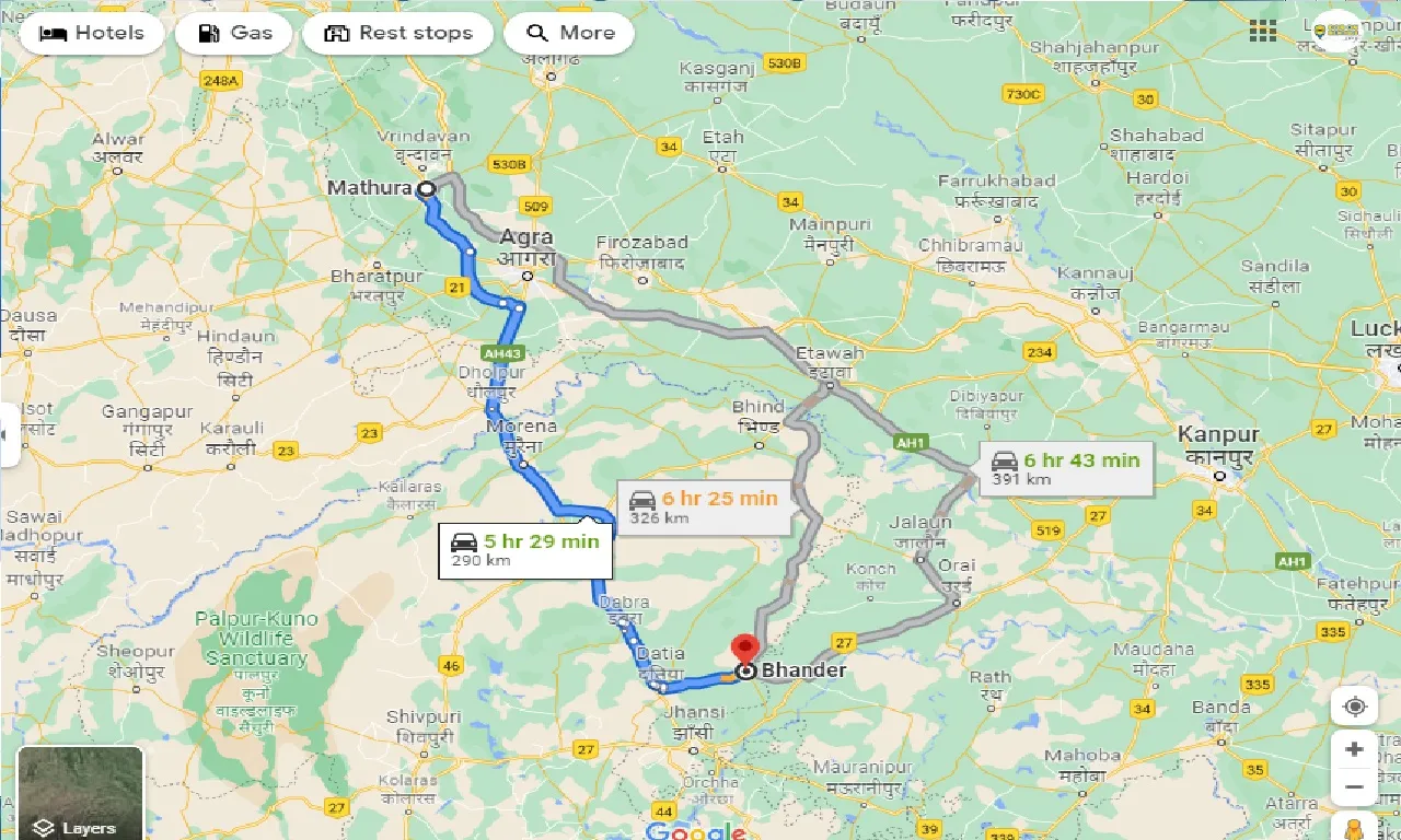mathura-to-bhander-taxi