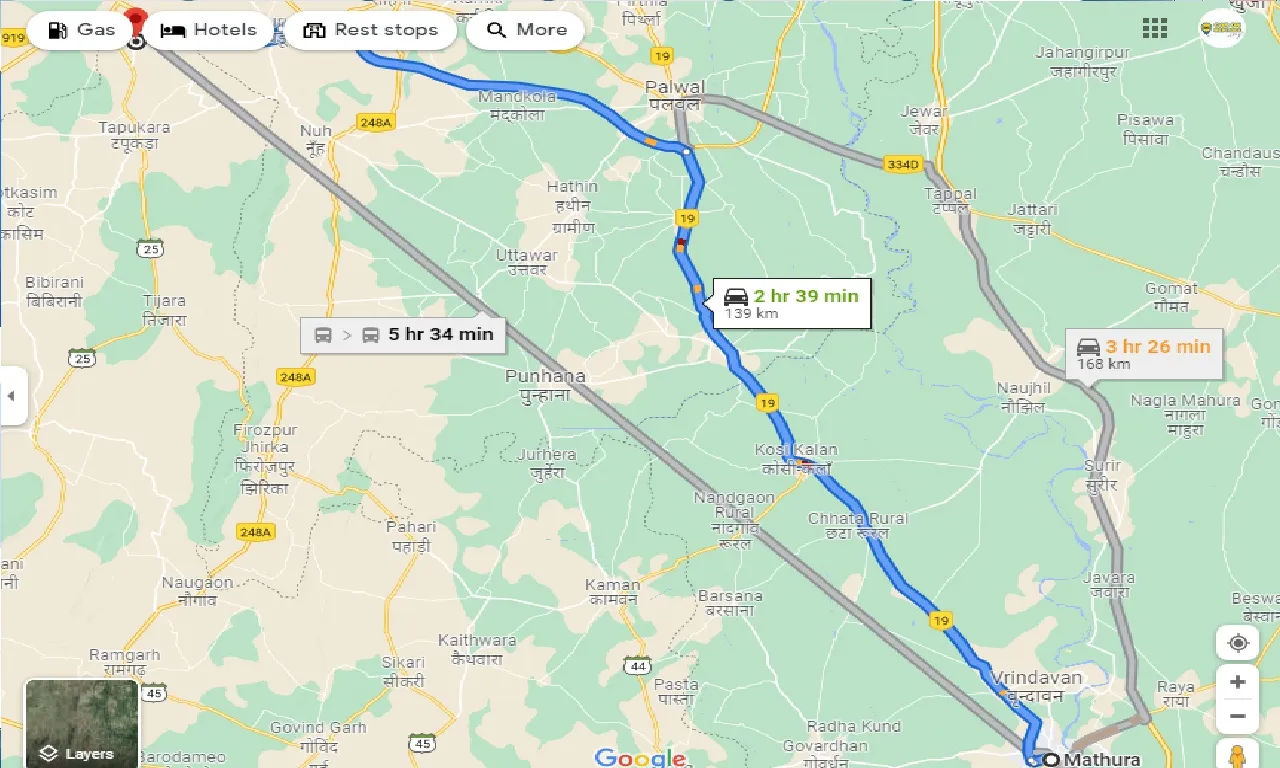 mathura-to-bhiwadi-taxi