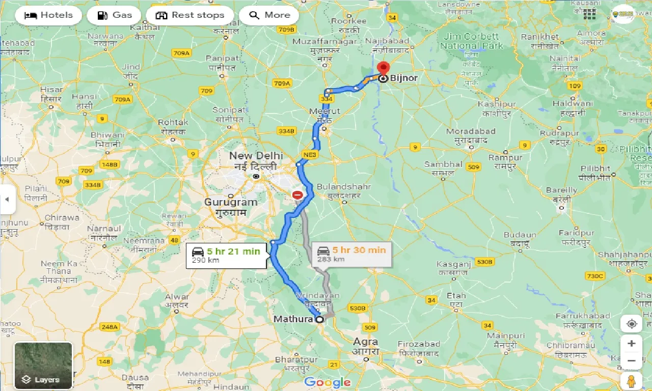 mathura-to-bijnor-taxi