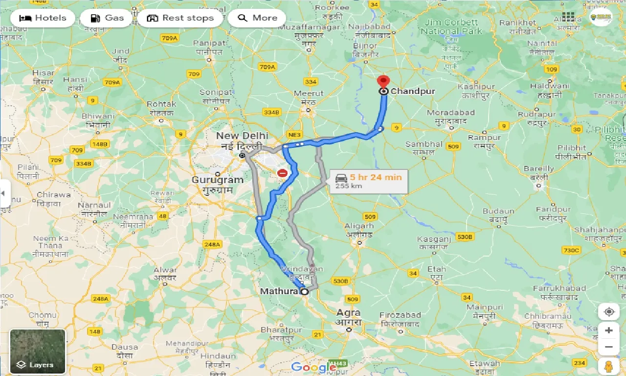 mathura-to-chandpur-taxi