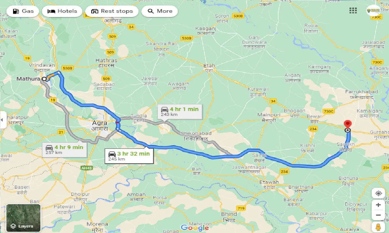mathura-to-chhibramau-taxi