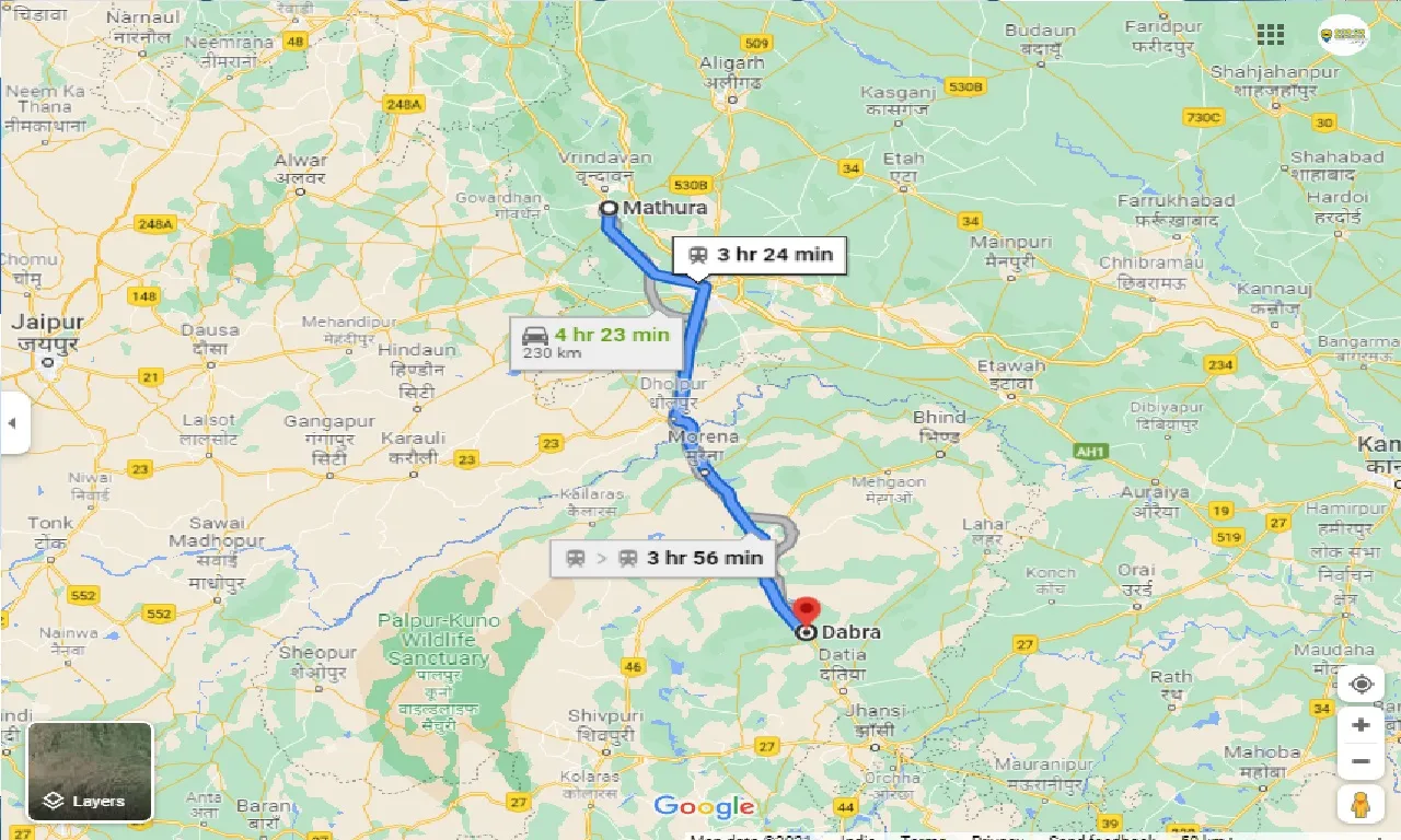 mathura-to-dabra-one-way