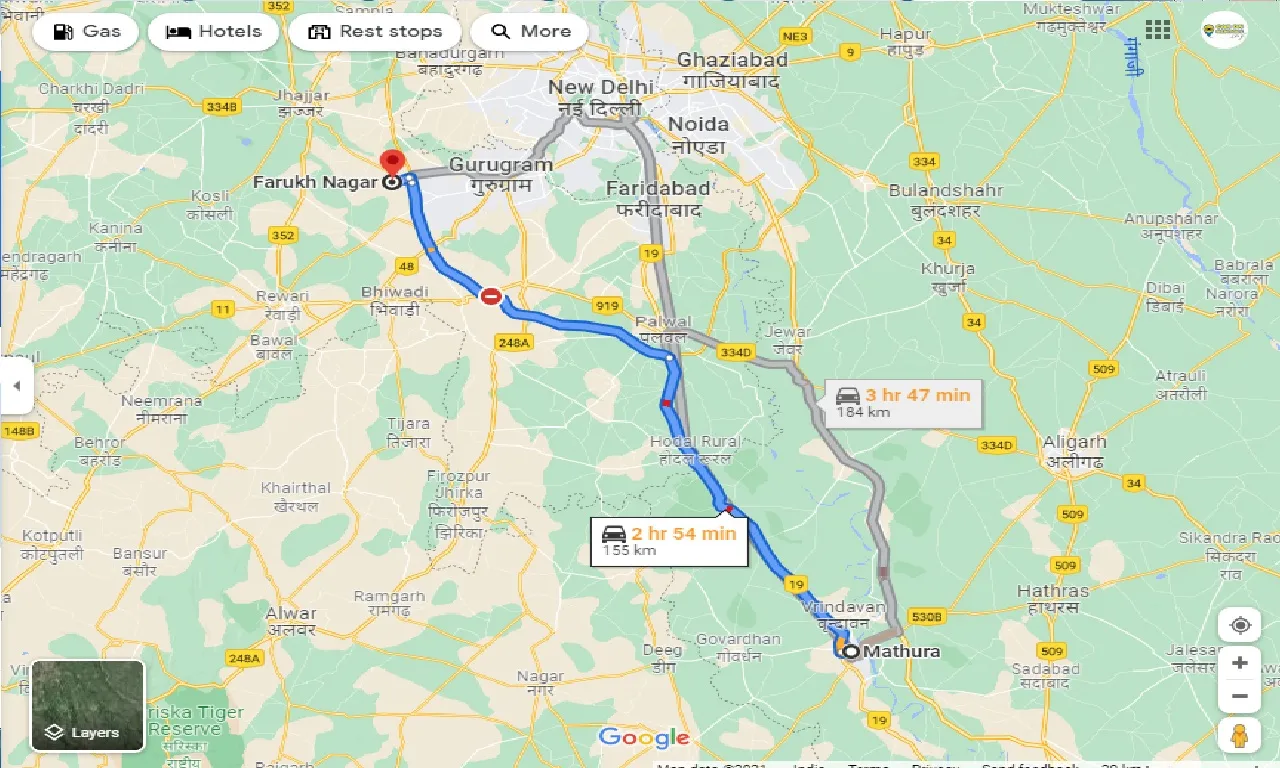 mathura-to-farukh-nagar-one-way