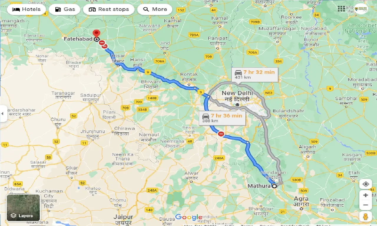 mathura-to-fatehabad-taxi
