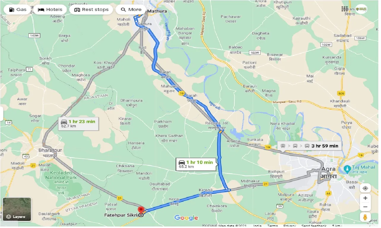 mathura-to-fatehpur-sikri-one-way