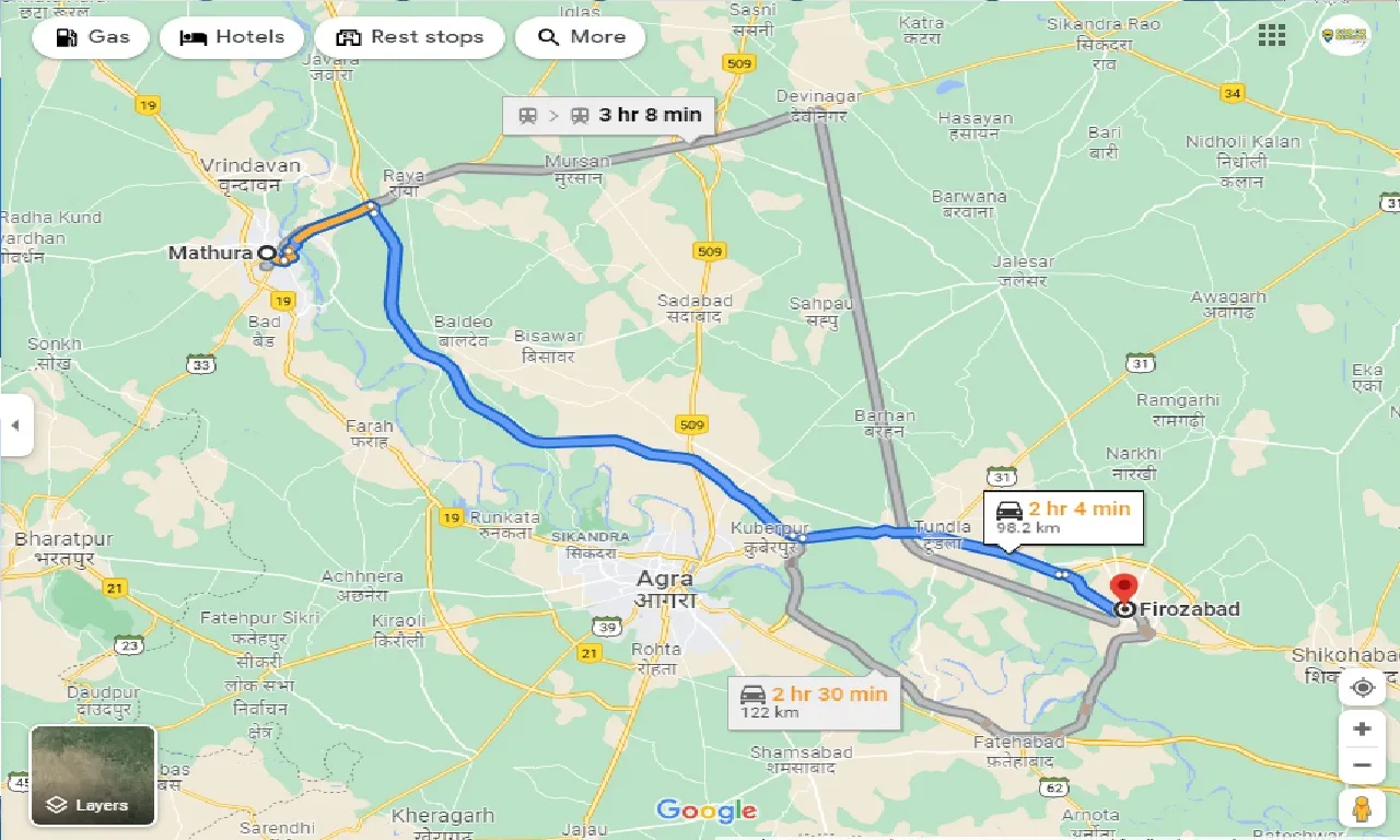 mathura-to-firozabad-one-way