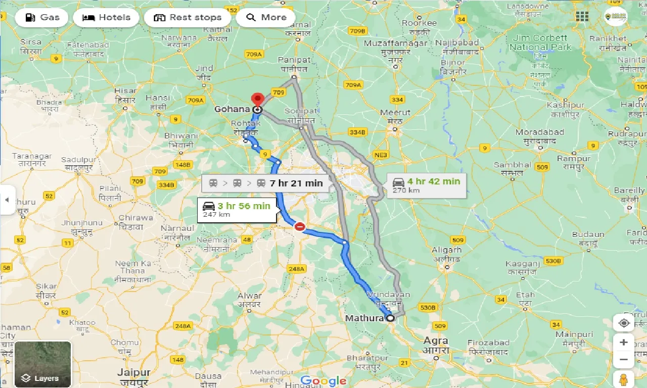 mathura-to-gohana-taxi