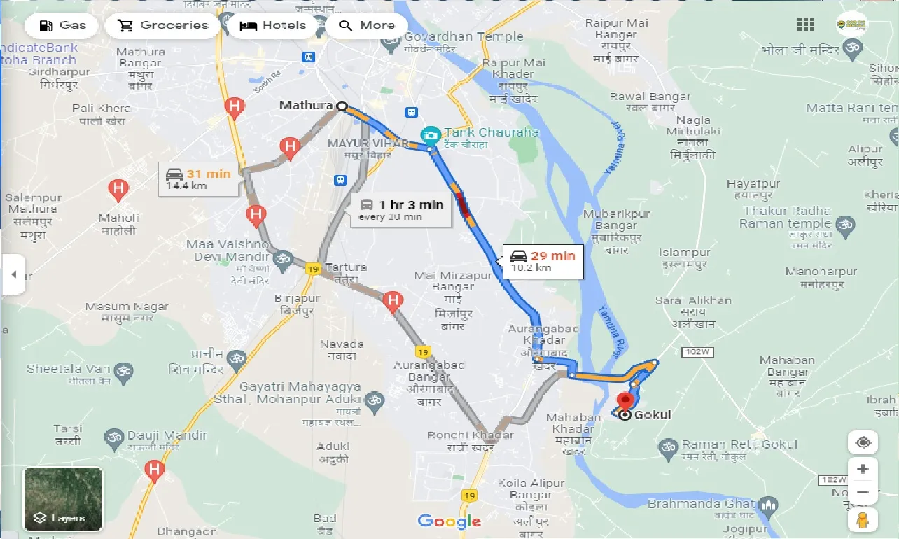 mathura-to-gokul-one-way