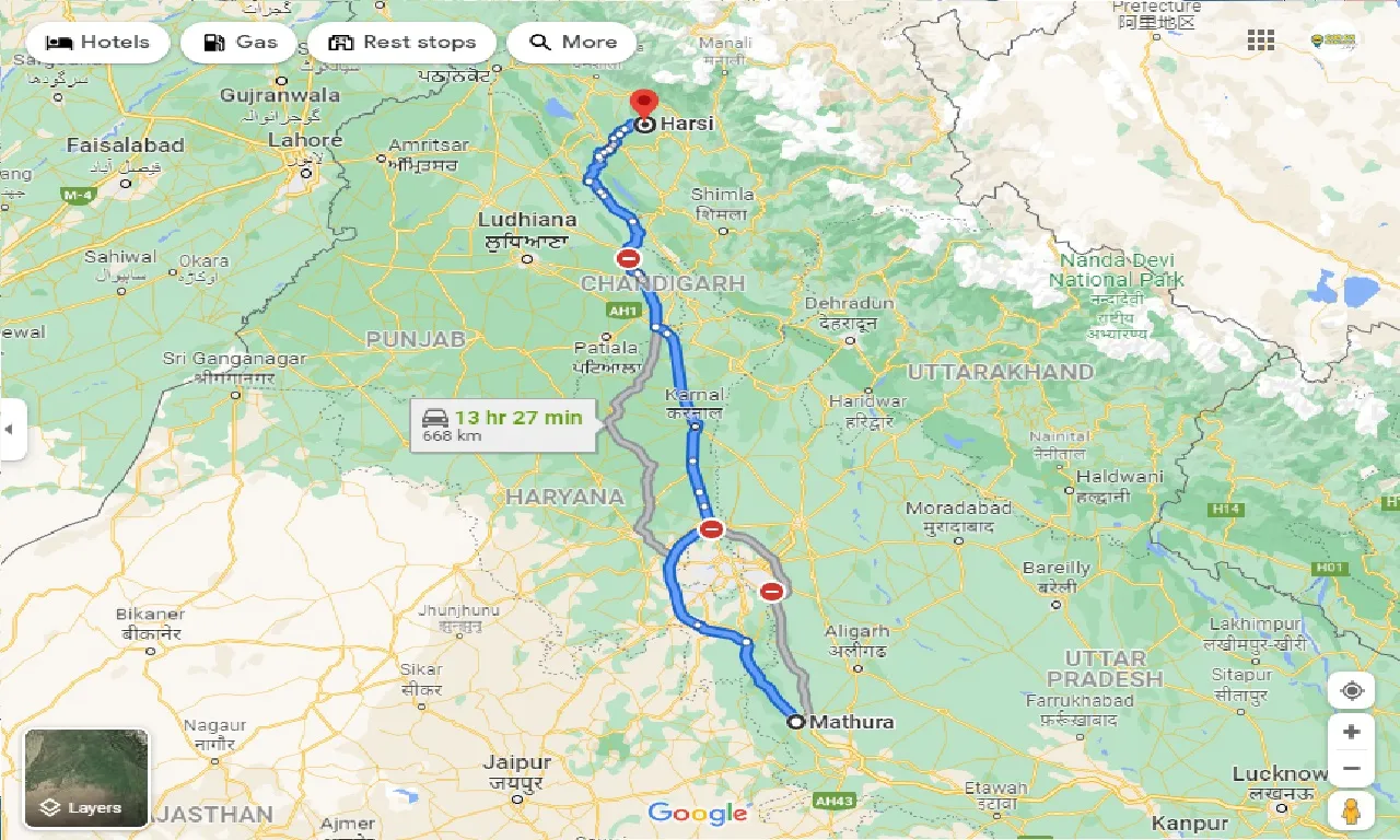 mathura-to-harsi-one-way