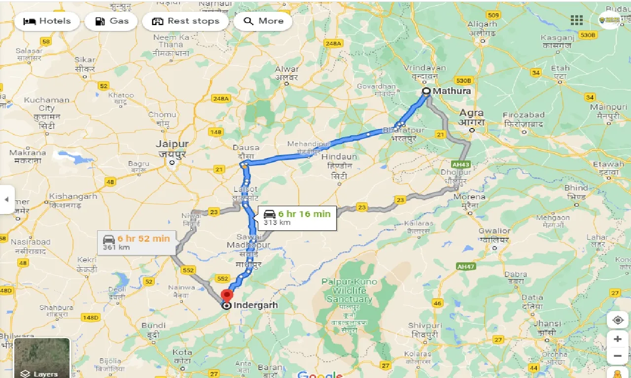 mathura-to-indergarh-taxi