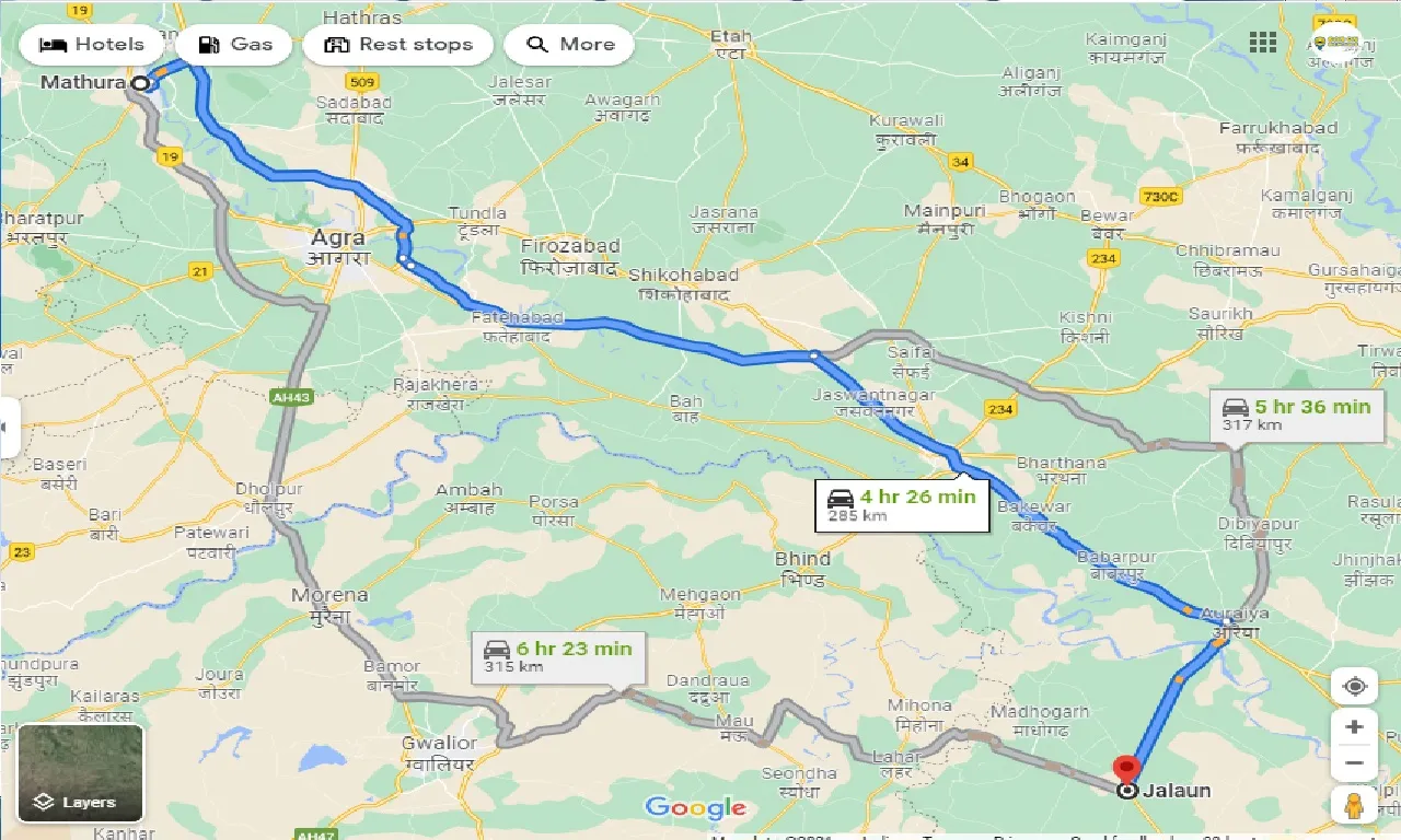 mathura-to-jalaun-taxi