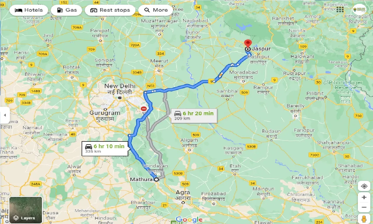 mathura-to-jaspur-taxi