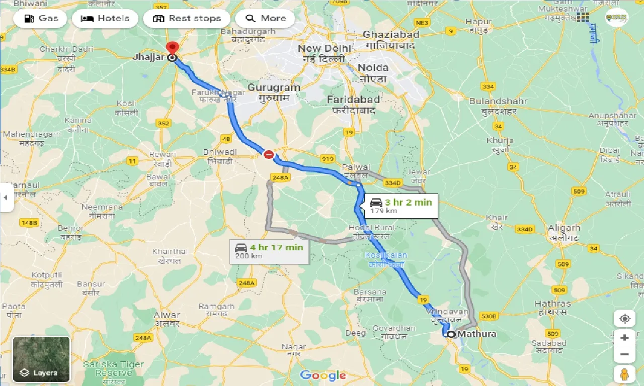 mathura-to-jhajjar-taxi