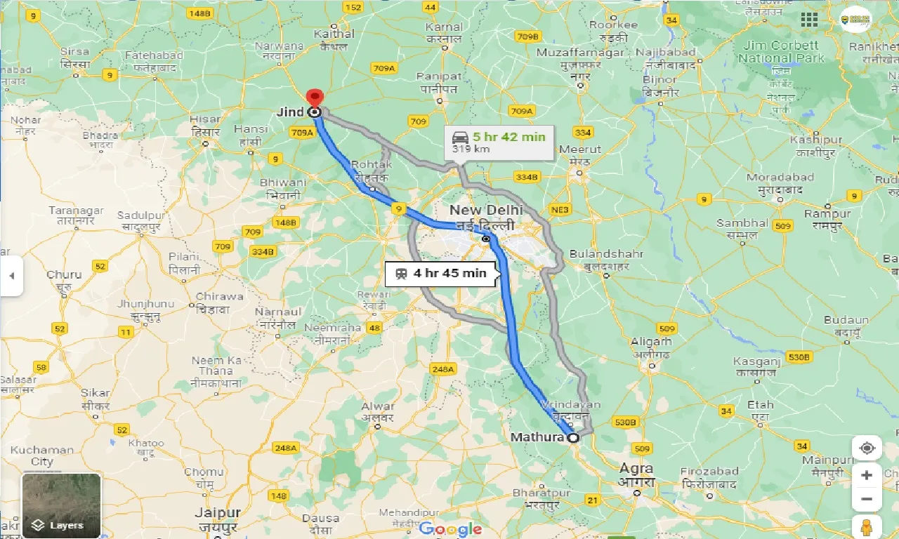 mathura-to-jind-one-way