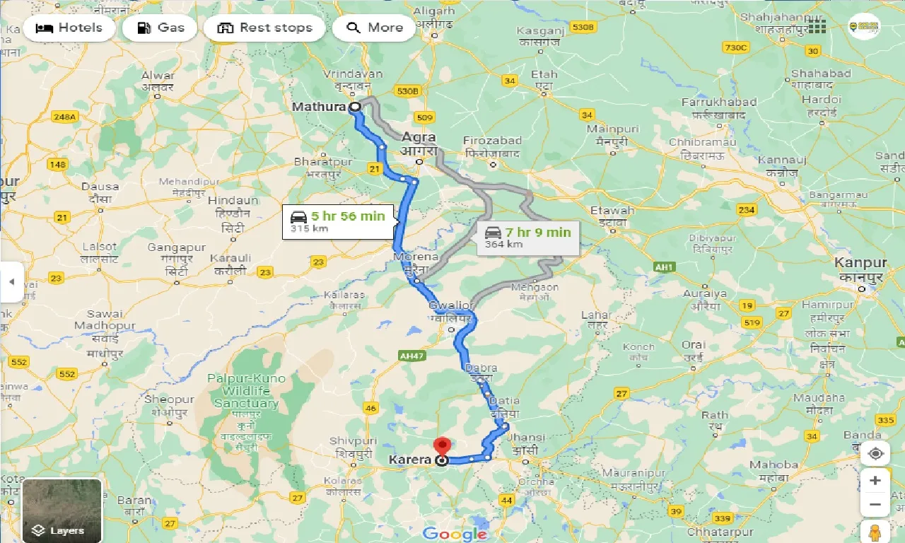 mathura-to-karera-taxi
