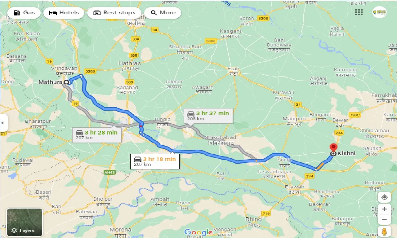 mathura-to-kishni-one-way