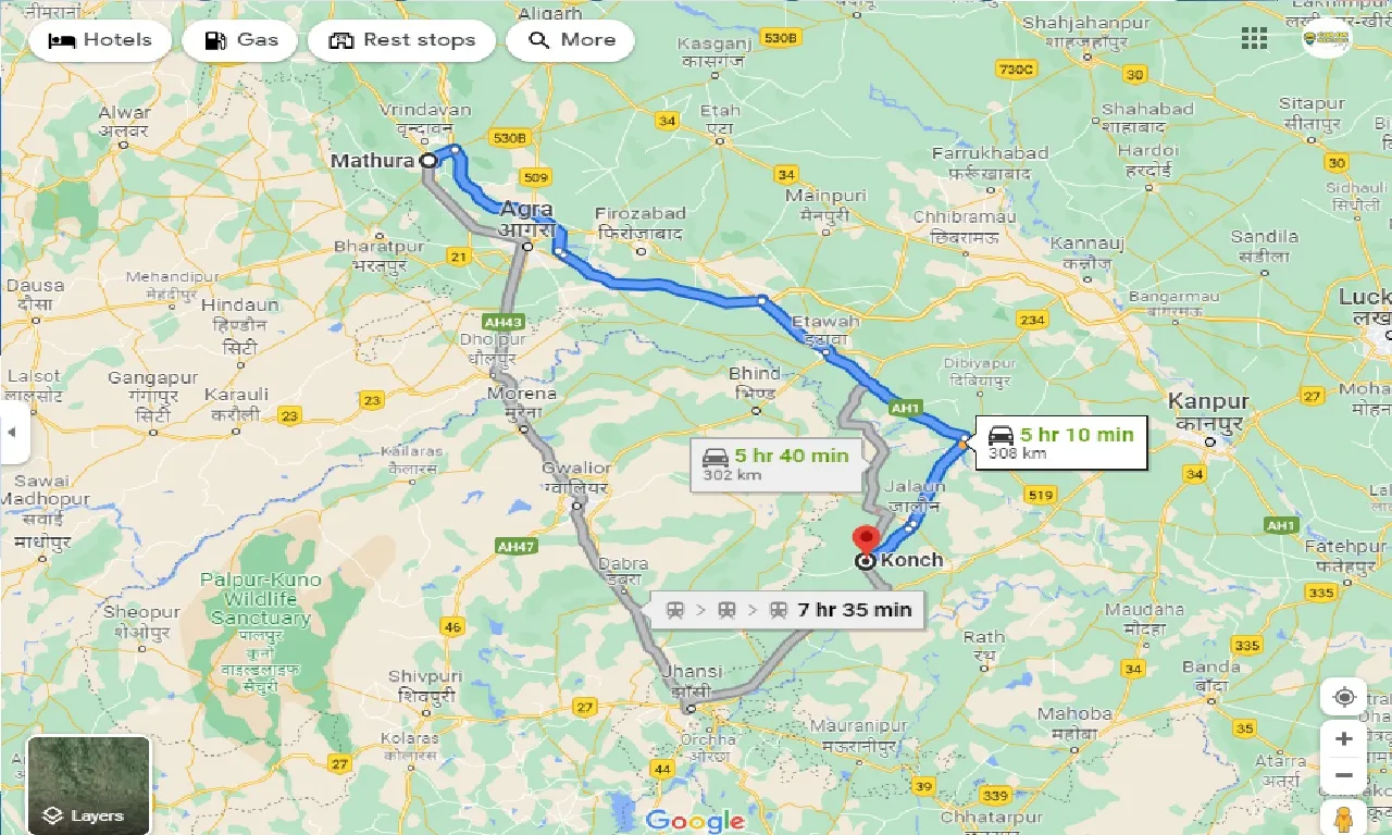 mathura-to-konch-taxi