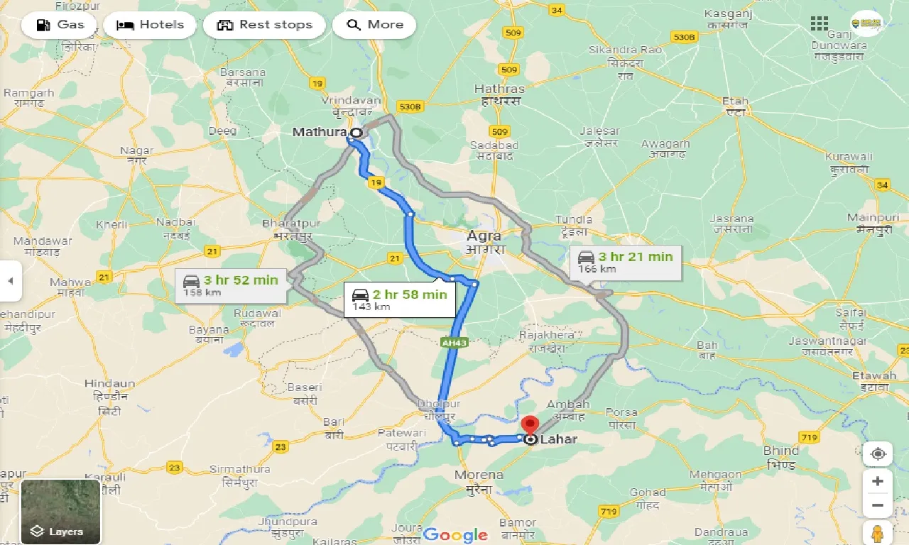 mathura-to-lahar-one-way