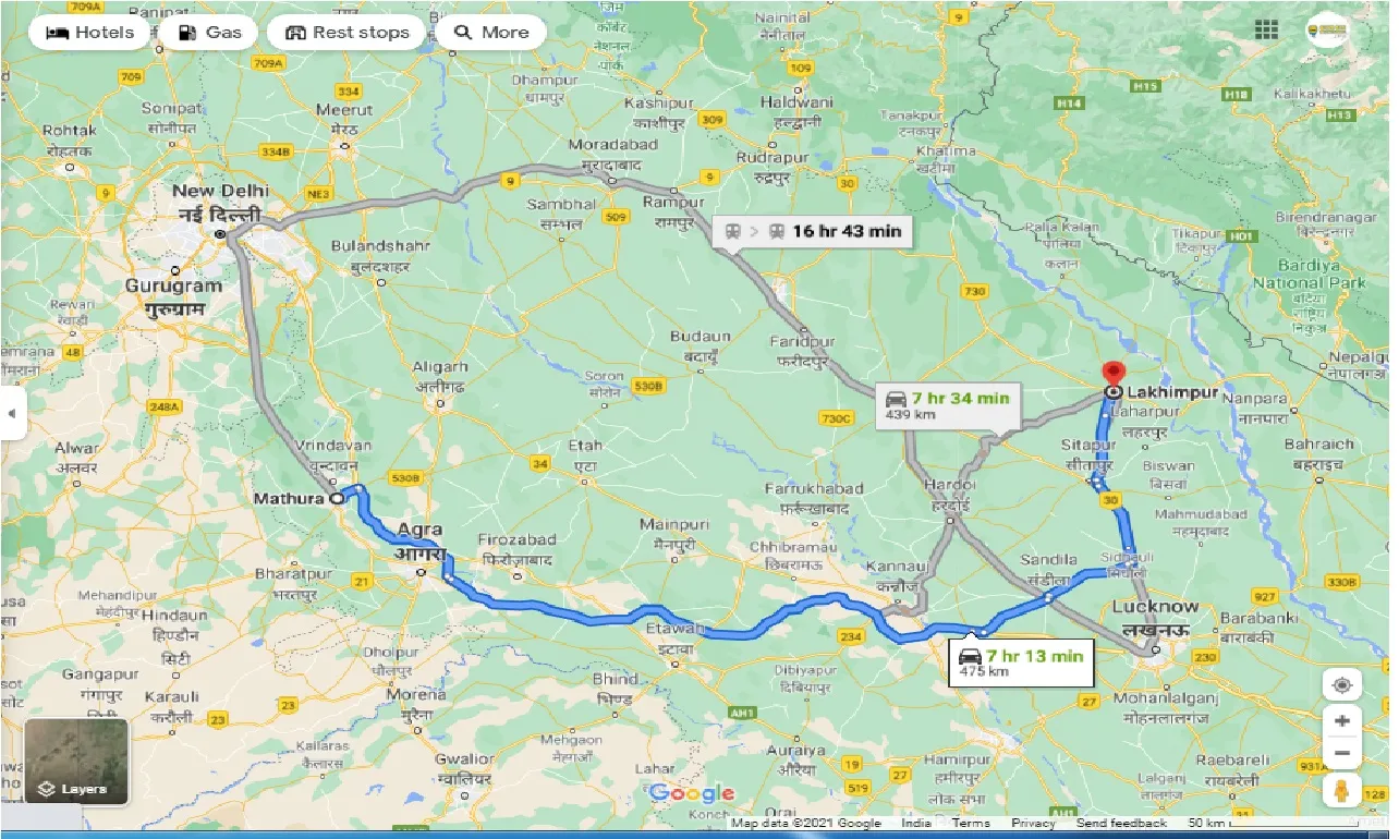 mathura-to-lakhimpur-kheri-one-way