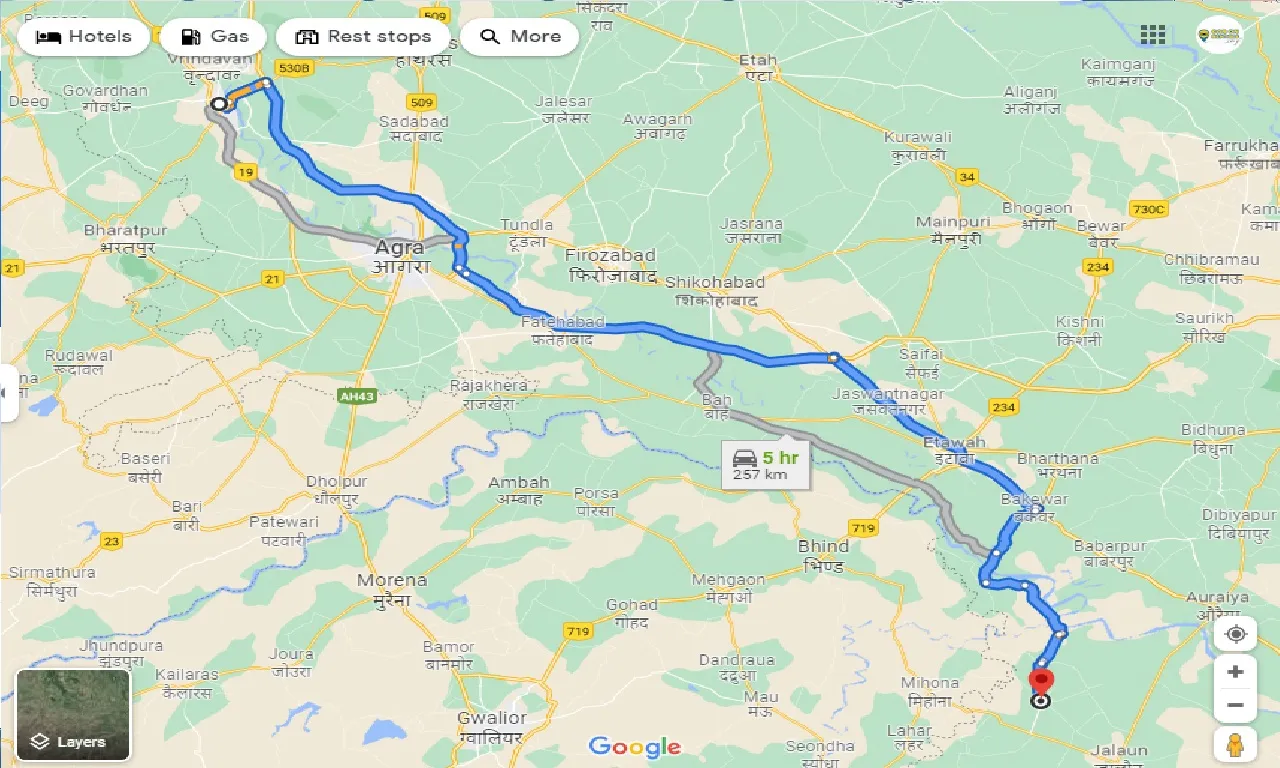 mathura-to-madhogarh-one-way
