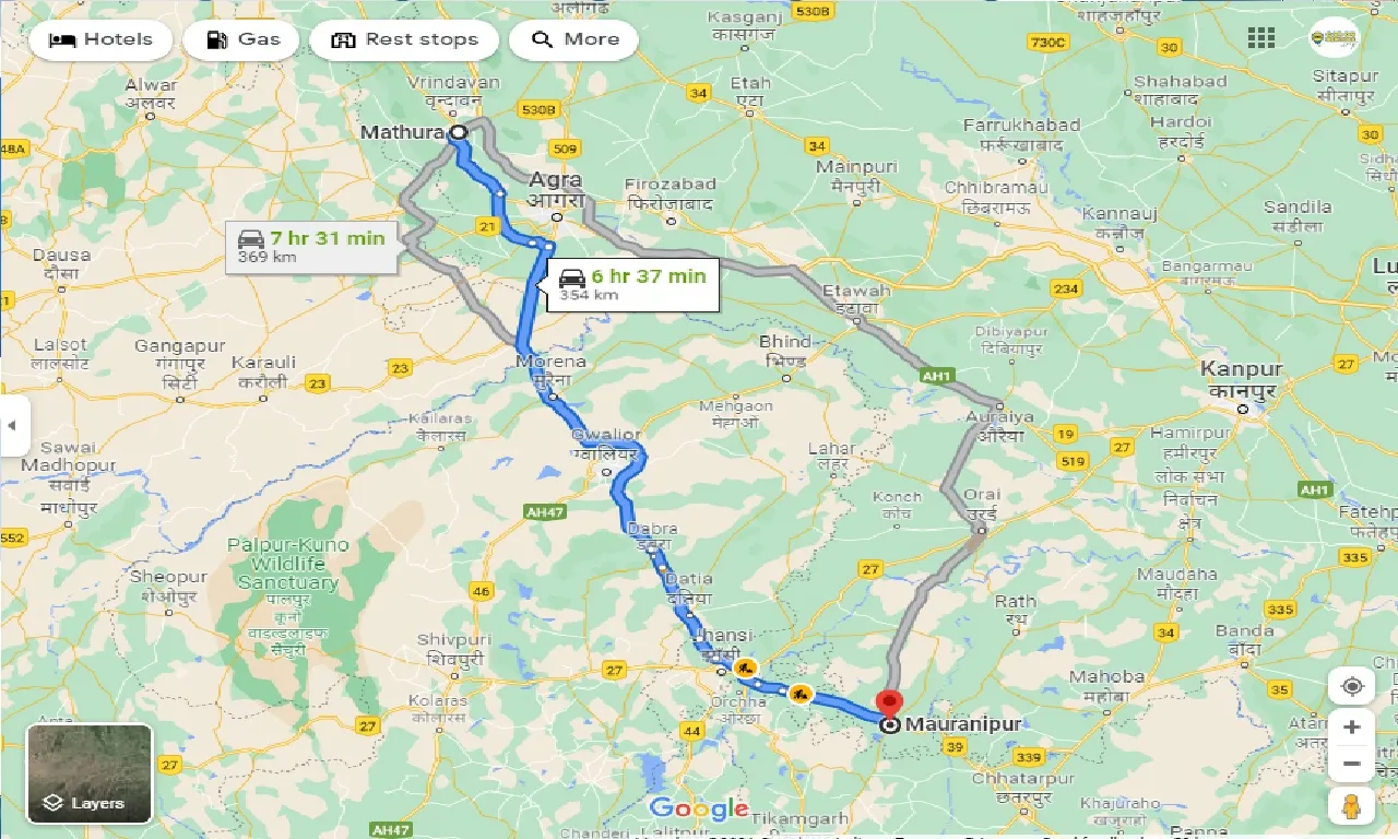 mathura-to-mauranipur-one-way