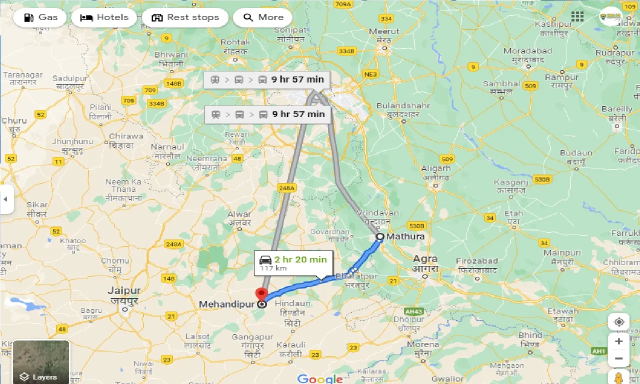 mathura-to-mehandipur-taxi
