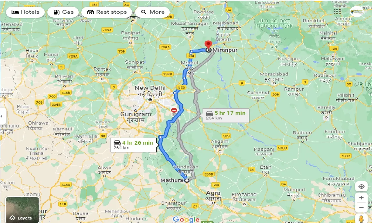 mathura-to-miranpur-taxi
