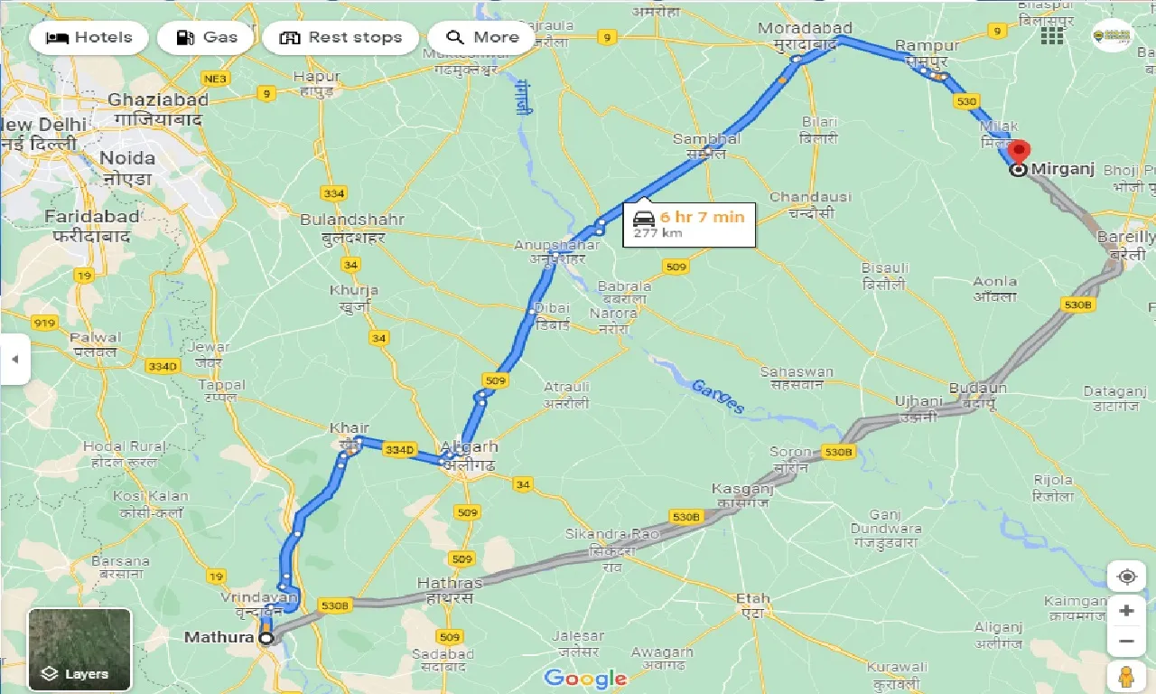 mathura-to-mirganj-one-way