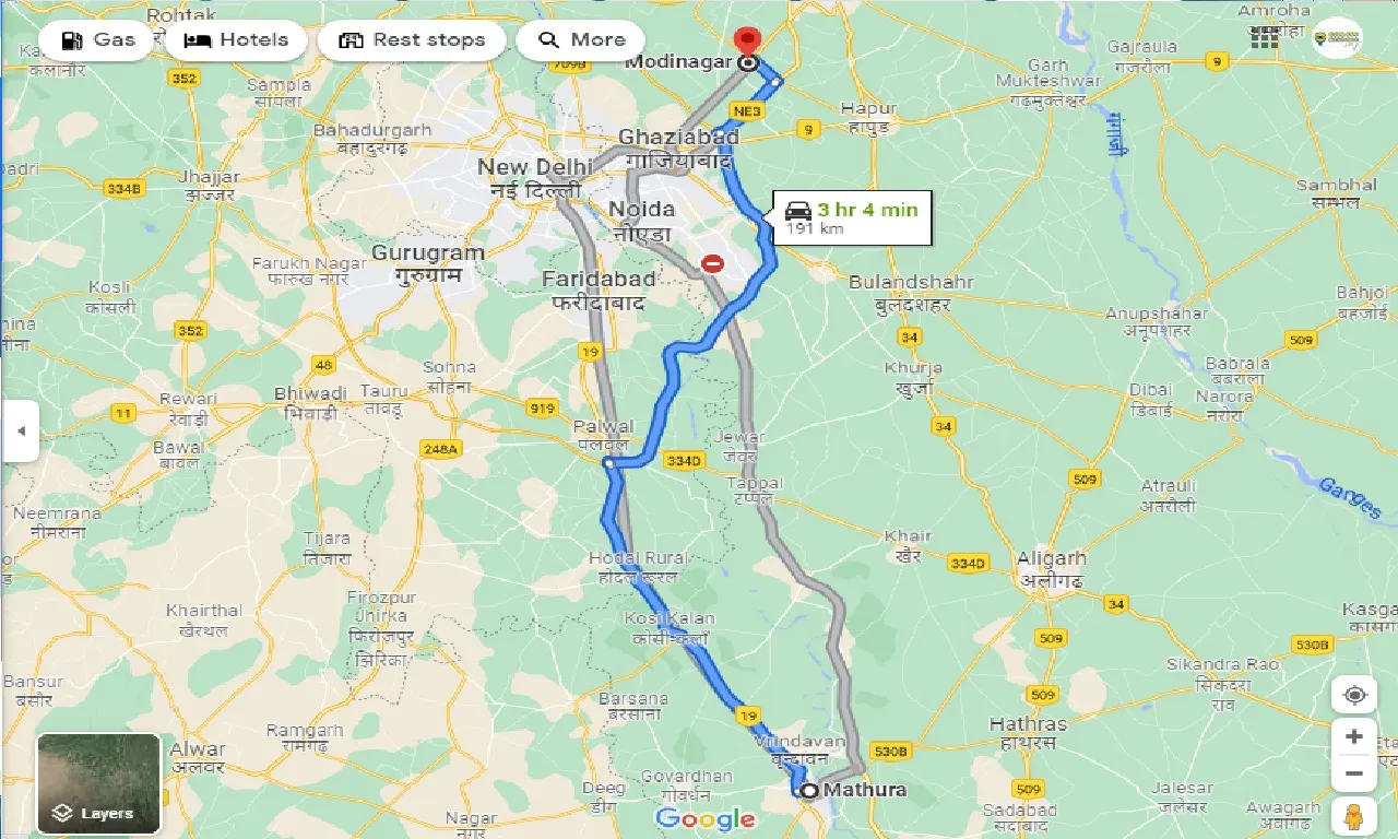 mathura-to-modinagar-one-way