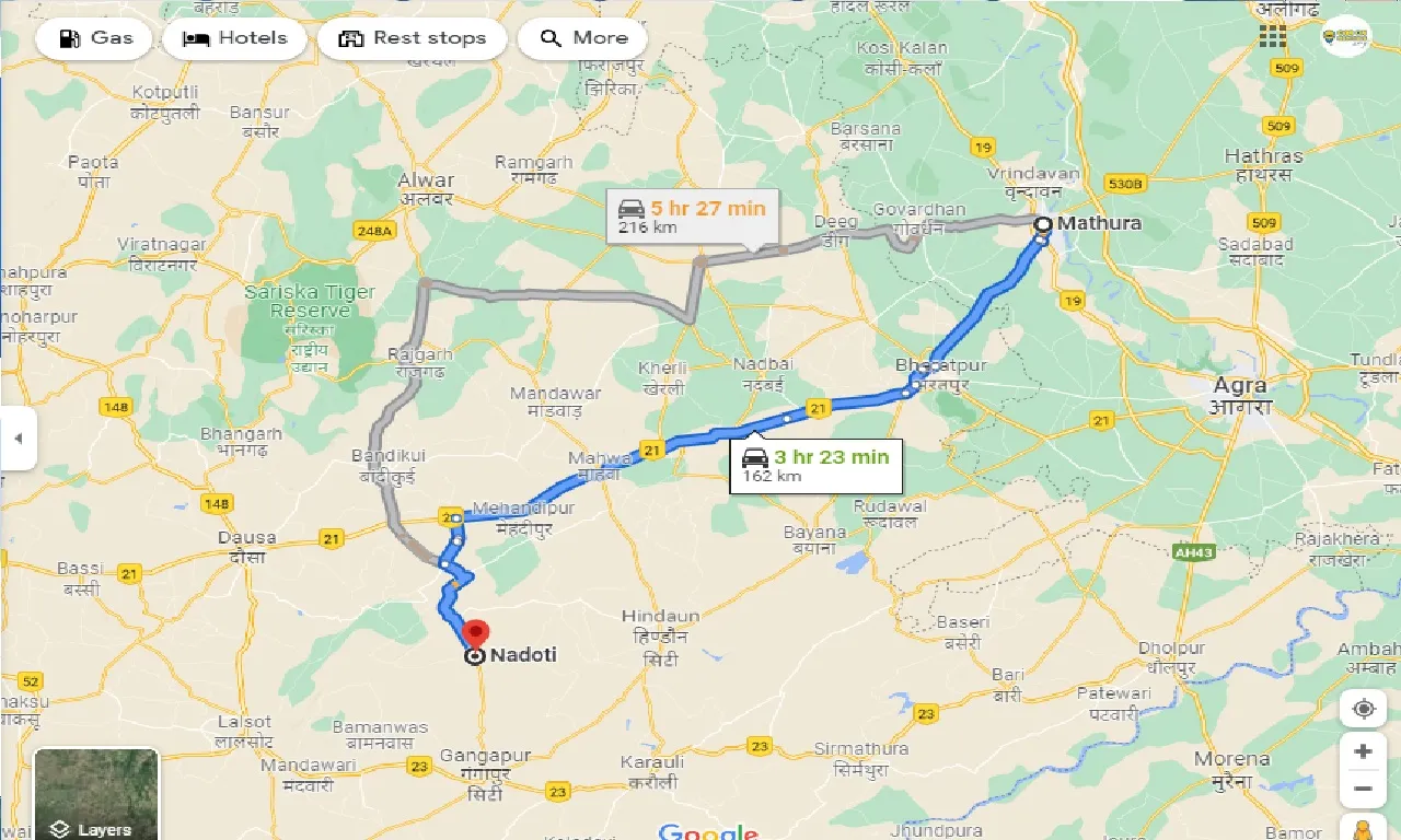 mathura-to-nadoti-one-way