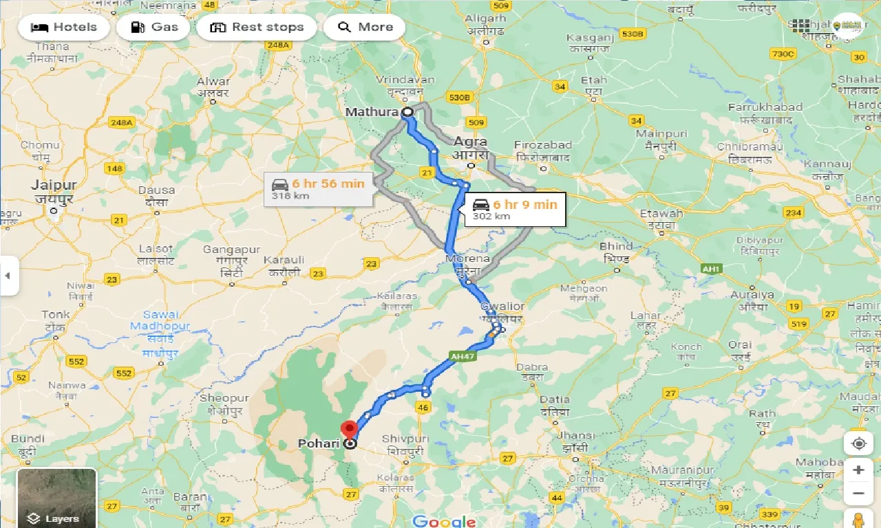 mathura-to-pohari-taxi
