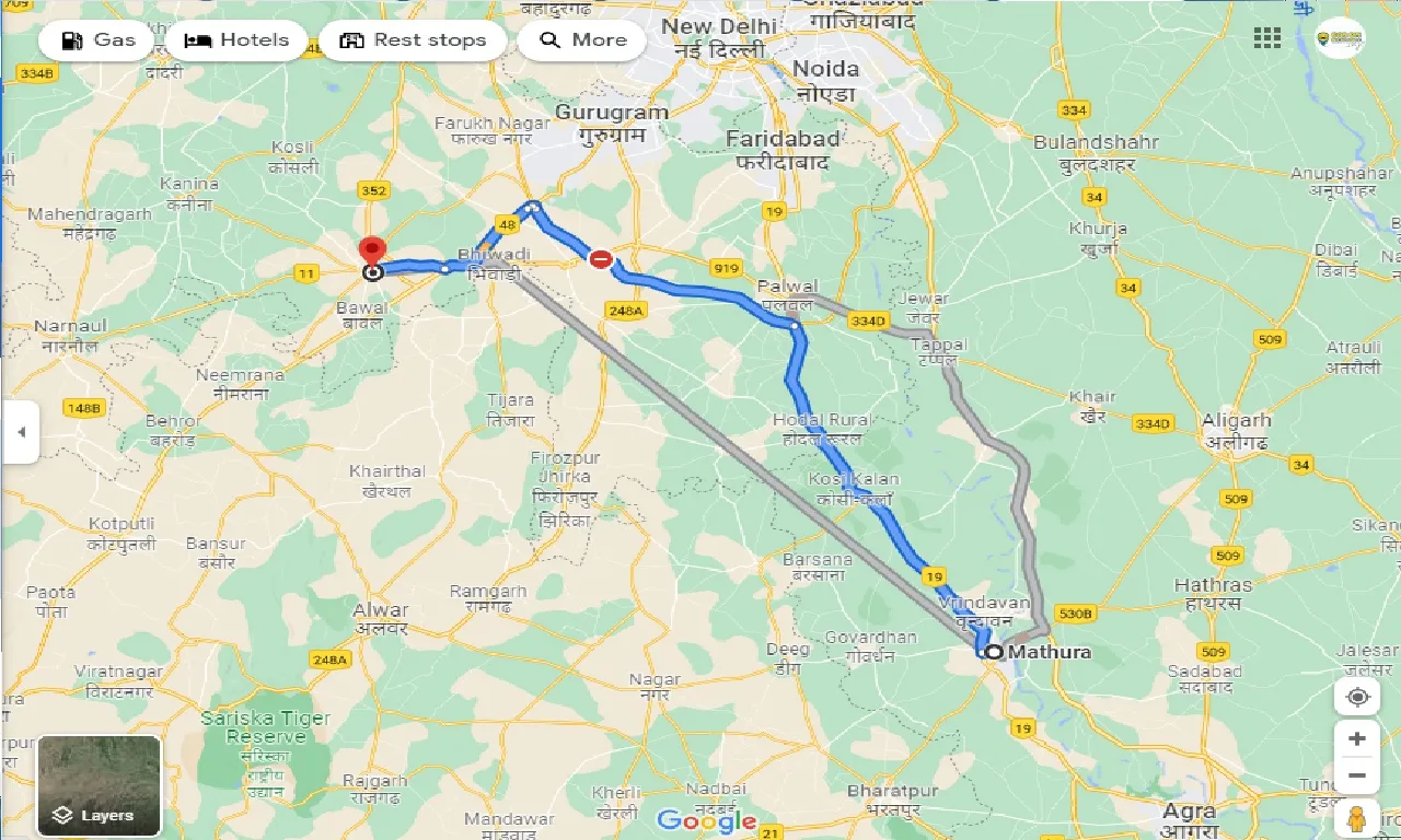 mathura-to-rewari-one-way