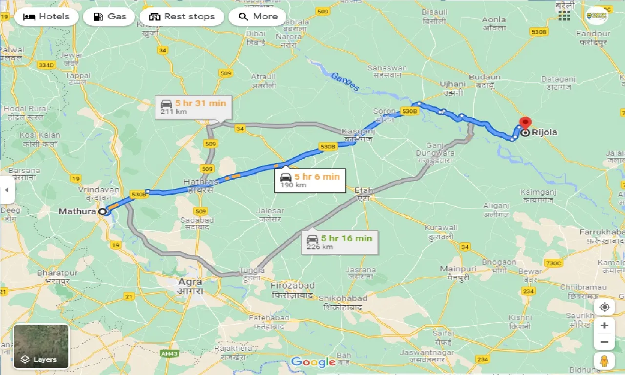 mathura-to-rijola-taxi