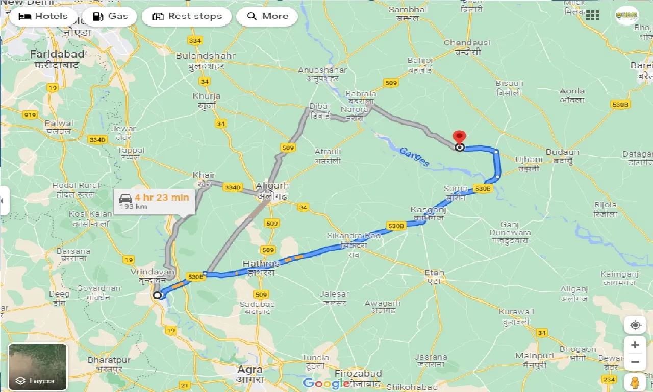mathura-to-sahaswan-one-way