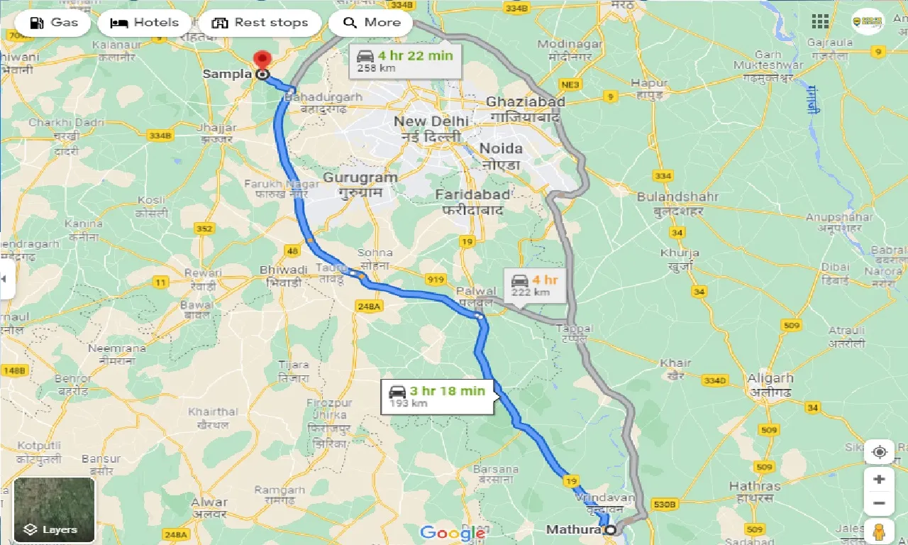 mathura-to-sampla-one-way