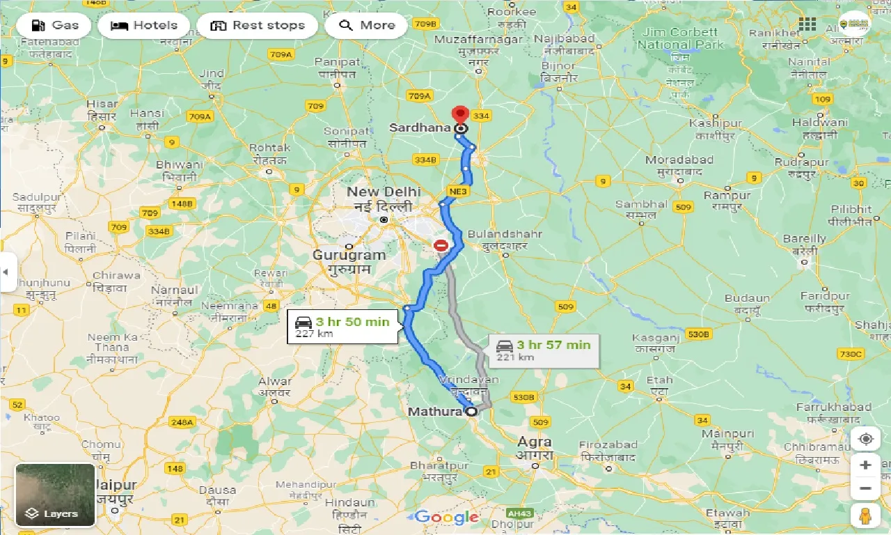 mathura-to-sardhana-one-way