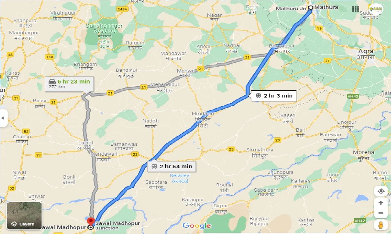 mathura-to-sawai-madhopur-one-way