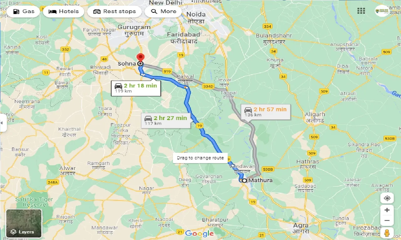 mathura-to-sohna-one-way