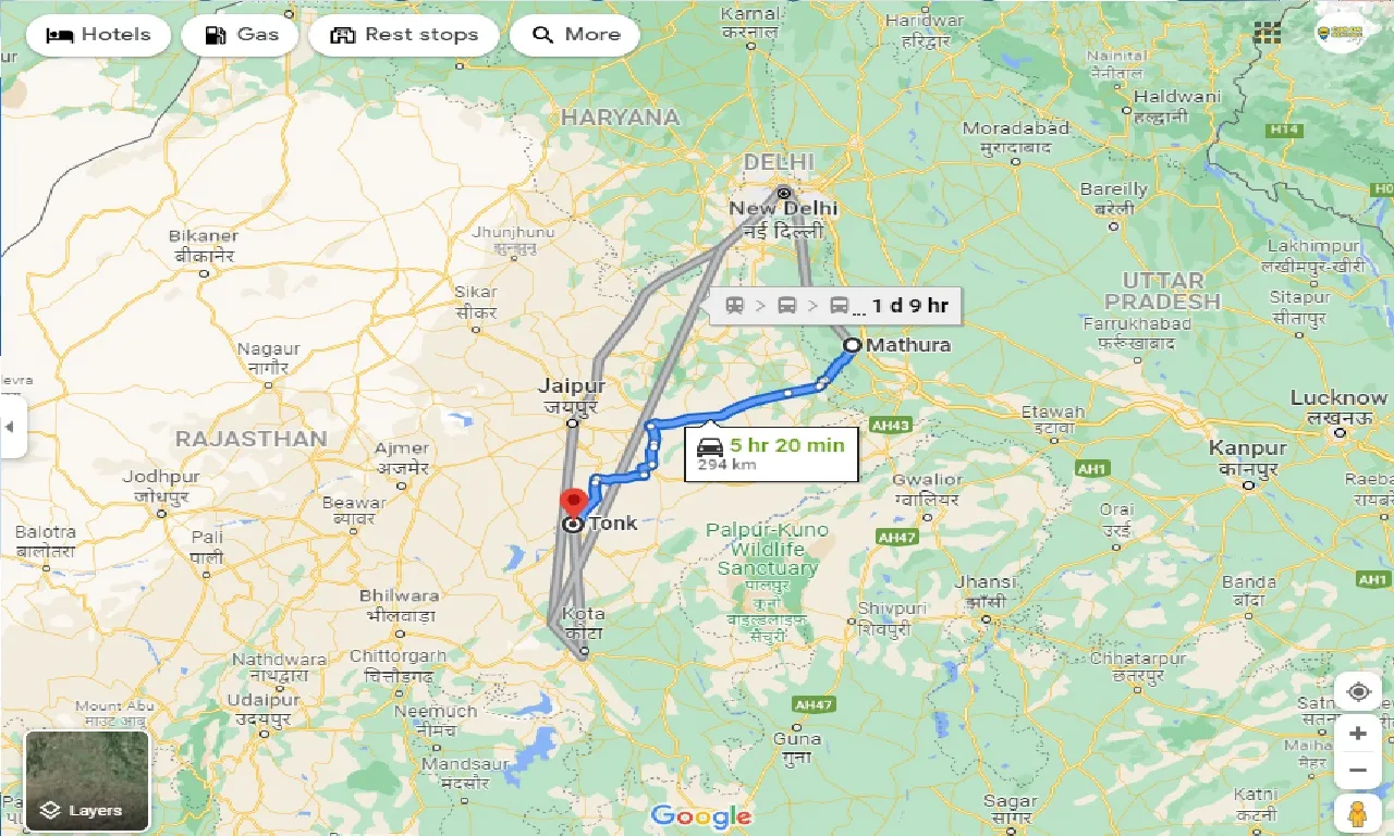 mathura-to-tonk-one-way