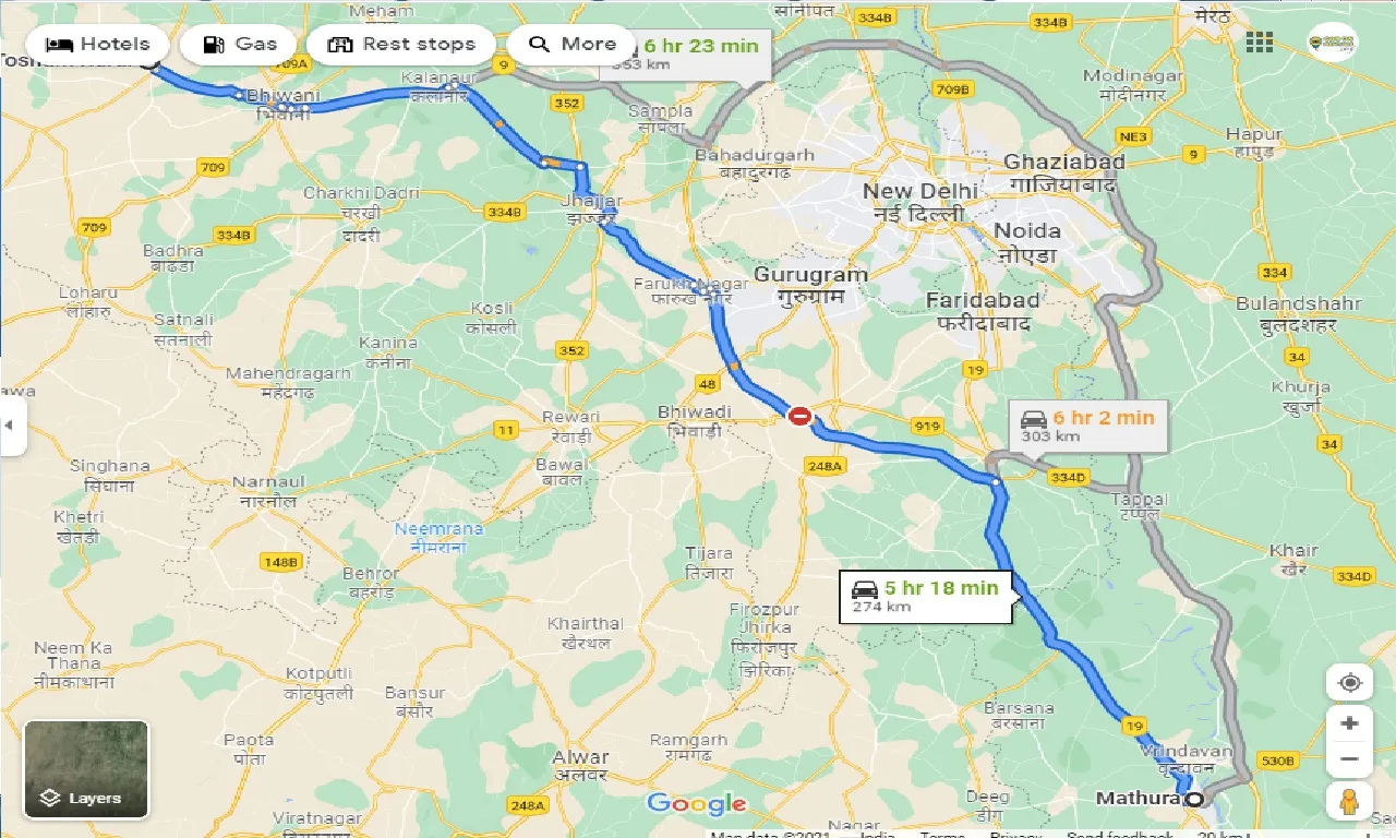 mathura-to-tosham-rural-taxi