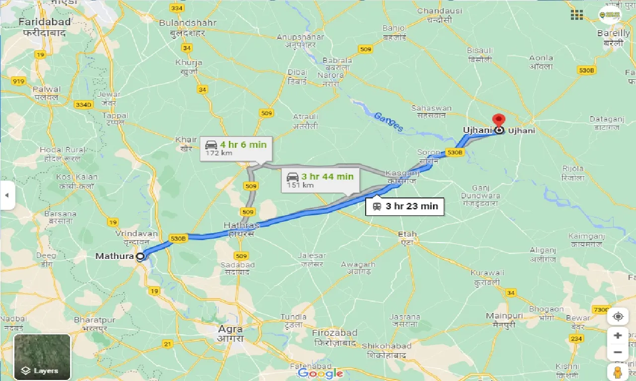 mathura-to-ujhani-taxi