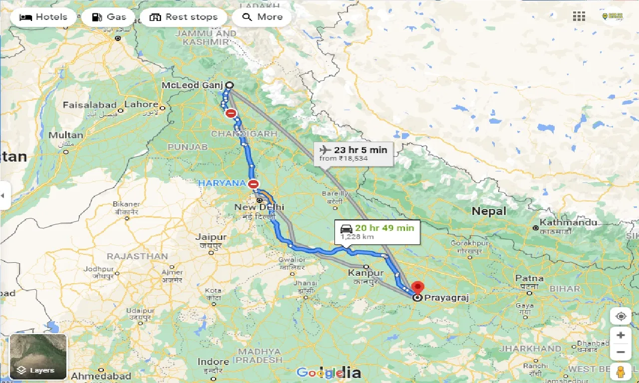mcleodganj-to-allahabad-one-way